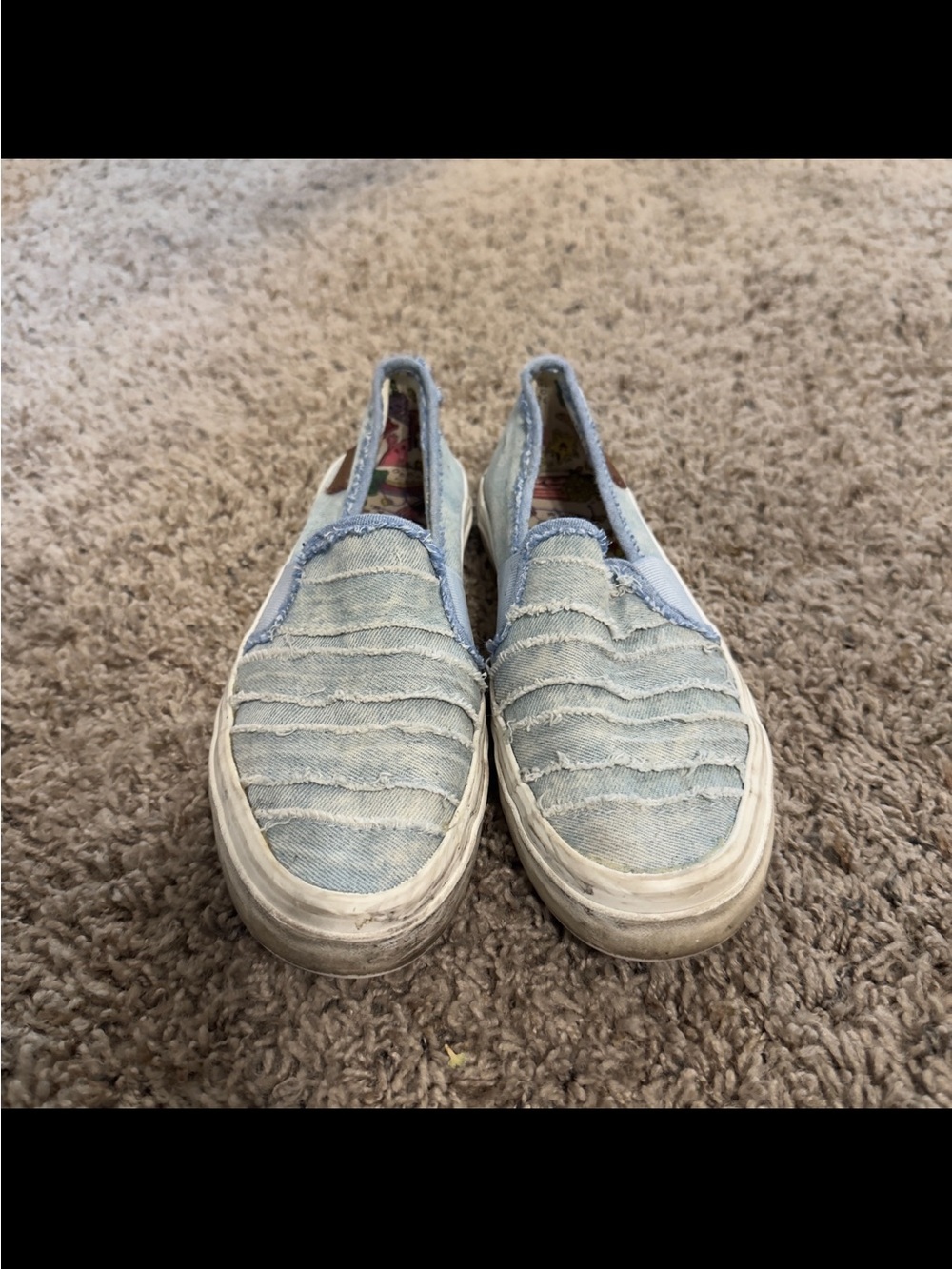 Blowfish Light Wash Denim Slip Ons